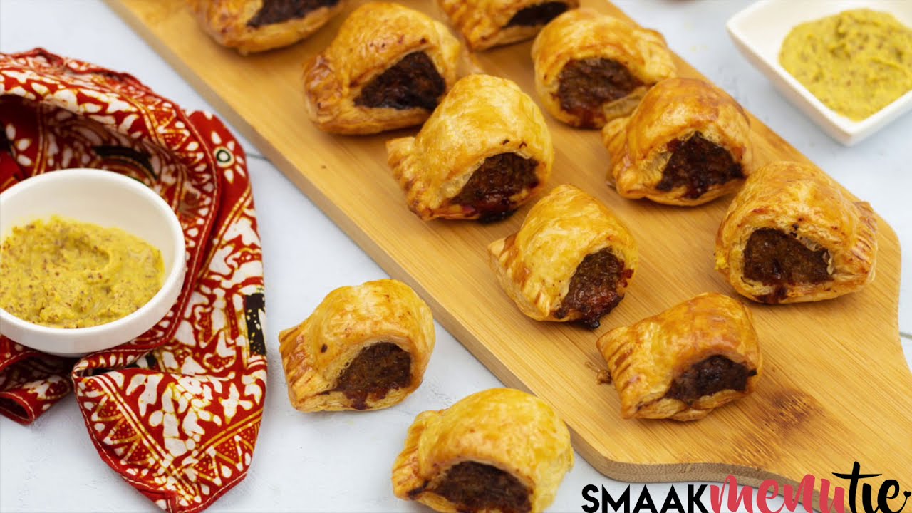 Indische mini saucijzenbroodjes