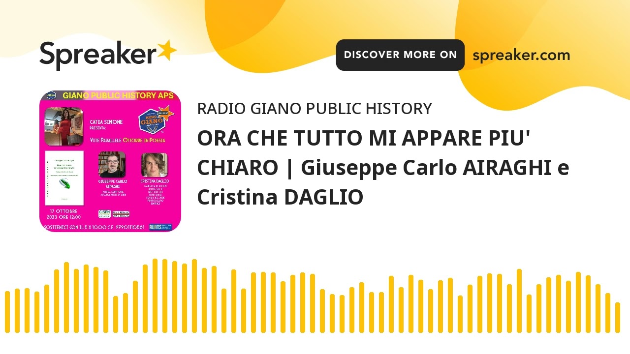 ORA CHE TUTTO MI APPARE PIU’ CHIARO | Giuseppe Carlo AIRAGHI e Cristina DAGLIO