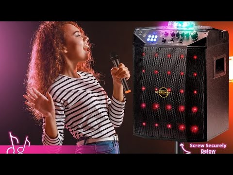 Starument Karaoke Machine USB AUX & 2 Wireless Microphone Disco Ball