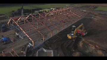 Bouw schaapskooi Weiteveen, 16 oktober 2017.