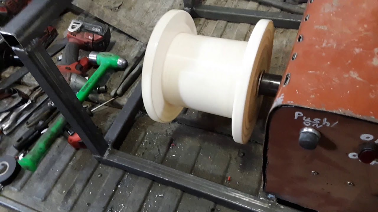 Homemade poly wire winder YouTube