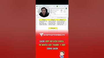 Cách gộp dữ liệu từ nhiều cột thành 1 cột trong Excel #daotaotinhoc #tinhocvanphong #thayvinh #excel