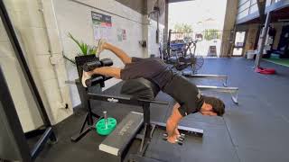 Single Leg GHD Back Extension demonstration