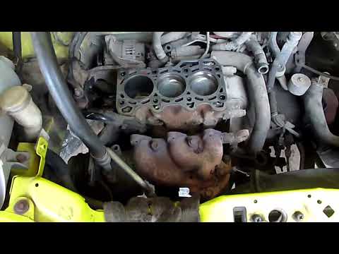 Дэу матиз, ревизия вкладышей,замена переднего сальника КВ, помпы, ролика натяжения ГРМ, 2#