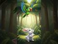तोता🦜और खरगोश🐇की कहानी💫 #shorts#hindistories#cartoon #kidsvideo#edit#animation#story