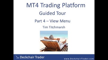MT4 Guided Tour Part 4 - The View Menu