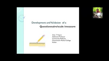 Development & Validation of Questionnaire ZiniaT. Nujum