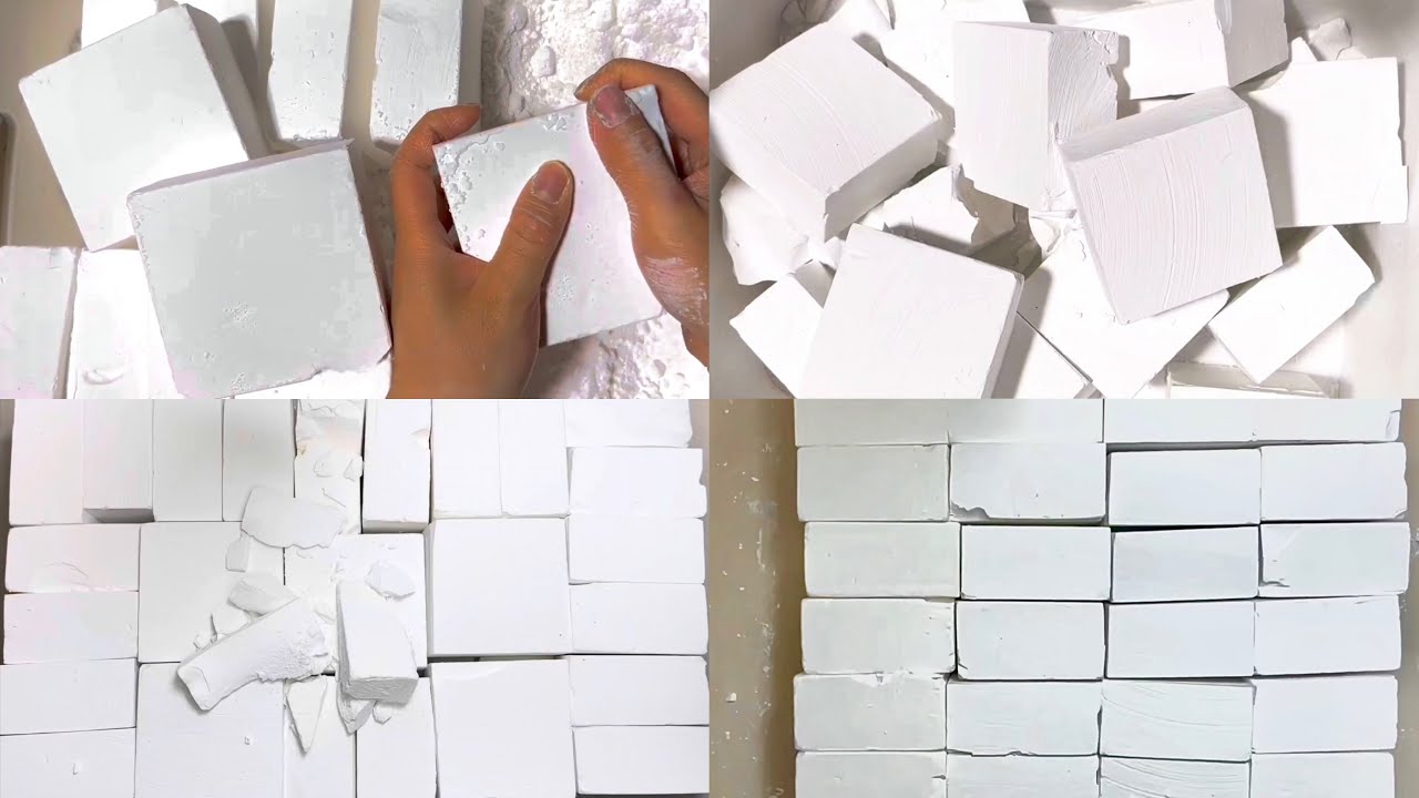 90 Blocks of Pure Plain Gym Chalk Crush by @missuasmr9849