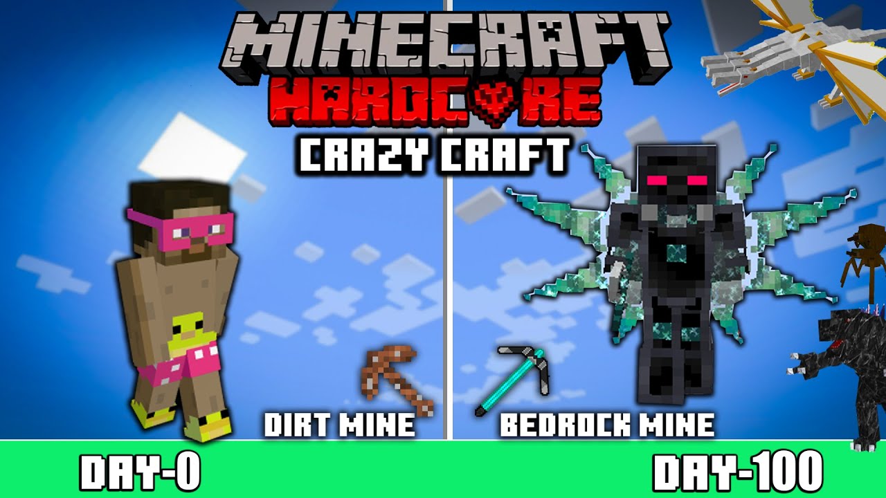 I Survive 100 days in CRAZY CRAFT