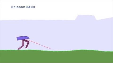 Teaching a robot to walk using reinforcement learning.