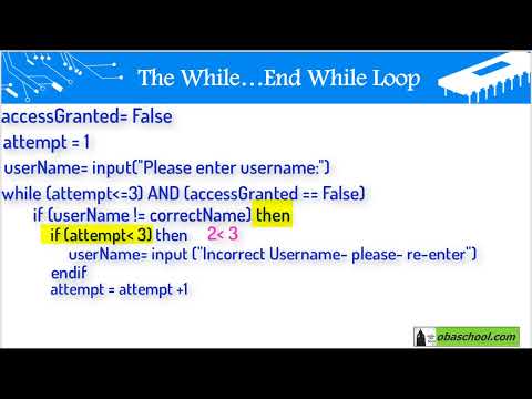 Programming – 1.13 Iteration - The While...End While Loop