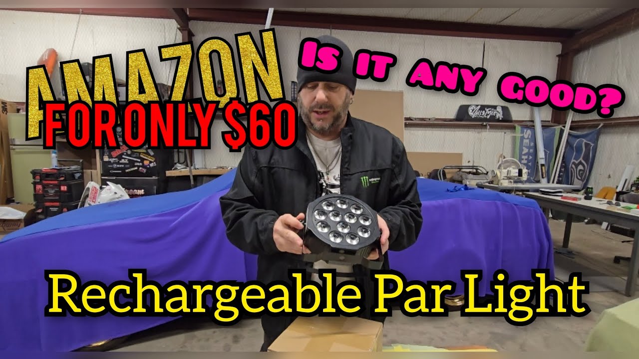Rechargeable wireless LED Par Light test and review.
