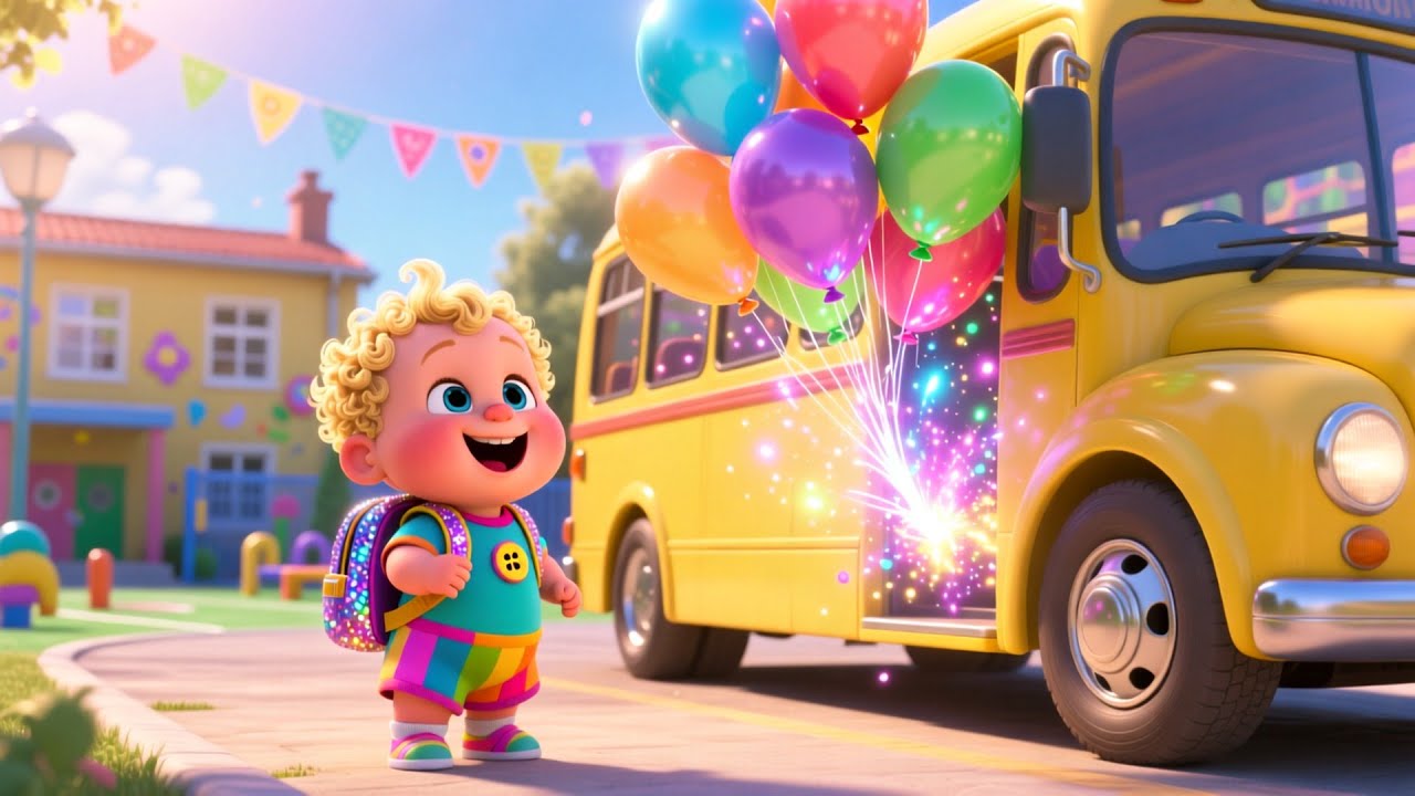 School Bus Stop And Baby | Fun School Bus Song for Kids | Happy Ride Nursery Rhyme 🚌🎶