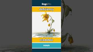🇬🇧🇵🇱 deficiency - niedobór : learn English : Uczmy się angielskiego : vocabulary builder