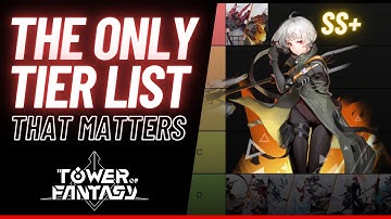 THE ONLY TIER LIST THAT MATTERS - Tower Of Fantasy