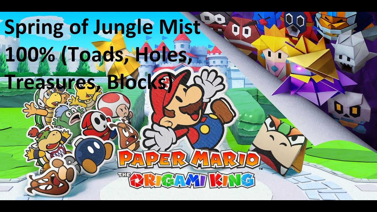 Paper Mario Origami King Spring of Jungle Mist 100 (Toads, Holes