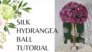 Silk Hydrangea Ball Tutorial