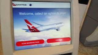 Qantas Check In Kiosk and Self Serve Bag Drop