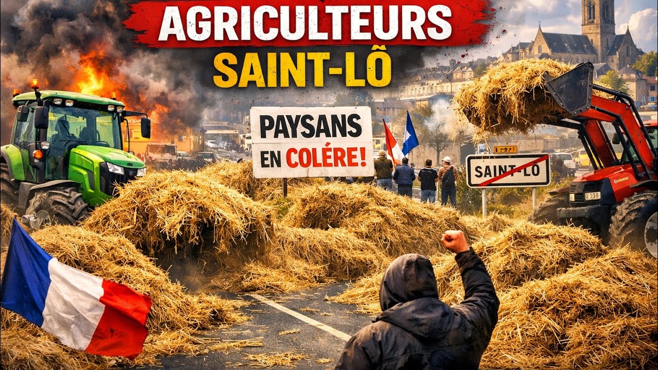 Partie1: manifestation agriculteurs saint-lo 8 janvier2026