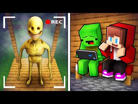 JJ and Mikey Got SCARY VERITY on a Hidden Camera in Minecraft! - Maizen