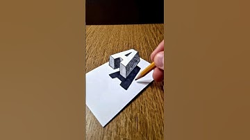 Amazing 3D Floating Letter (A) Real Illusion On Paper 😲🔥#shorts #3ddrawing #art #howtodraw