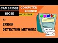 Error Detection Methods Quiz