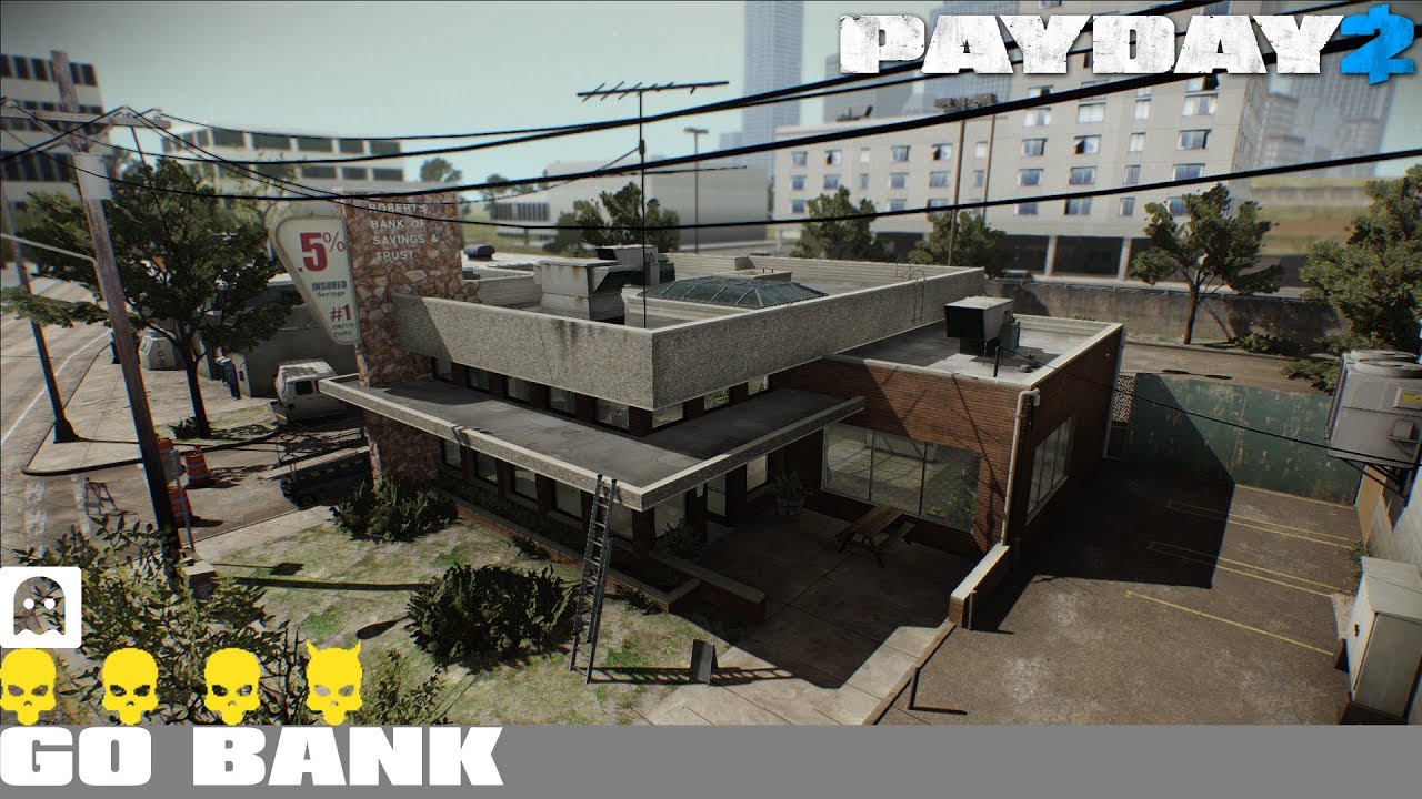 PAYDAY 2 Death Wish Solo Stealth Bain GO Bank YouTube