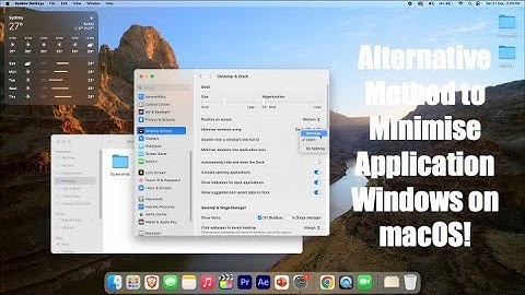 Alternative Method to Minimise Application Windows on macOS