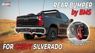 Chevrolet Silverado GMC Sierra 2018-2025 Rear Bumper BMS PRO-Line Gmc Sierra 2018 2026 Rear Bumper Bms Pro Line