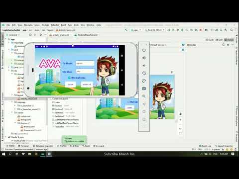 Thiết kế giao diện login game avatar mobile - lập trình android
