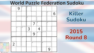 WPF Sudoku 2015 Round 8 - Killer Sudoku