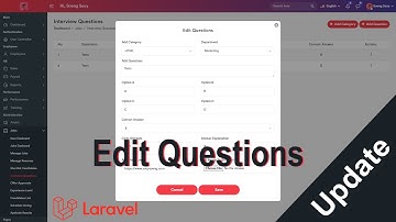 Update Questions in Laravel 9 HR | System Management