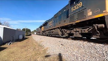 CSX M580 Passes By Chapin SC With A Pair Of ES40DC’s Leading On 11/13/2023