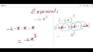 The Most Common Exponent Mistake: -4x^3 vs (-4x)^3