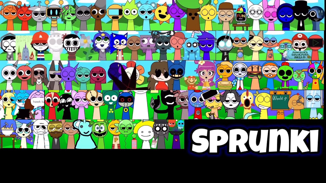 Every single characters of sprunki￼