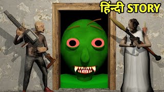 Granny and Grandpa vs Evil Zombie Baldi Attack Funny Horror🤣