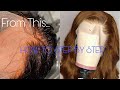 Beginner Step by Step Honey Brown Hair // Bleach & Water color Method + Install// CYNOSURE HAIR