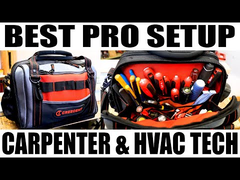 Inside A CARPENTER & HVAC PRO Tool Bag (BEST SETUP)