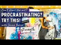 How to stop procrastinating and start back journaling after artists block - Faith Art Journaling