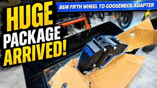 ITS HERE! B&W 5th Wheel to Gooseneck Adapter  has arrived! UNBOXING and Overview! @BTBRV