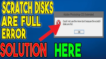 PHOTOSHOP SCRATCH DISKS ARE FULL ERROR SOLUTION FIX!SCRATCH DISK FULL IN PHOTOSHOP!TELUGU
