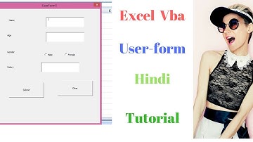 How to create user form in excel using vba (Hindi - tutorial)