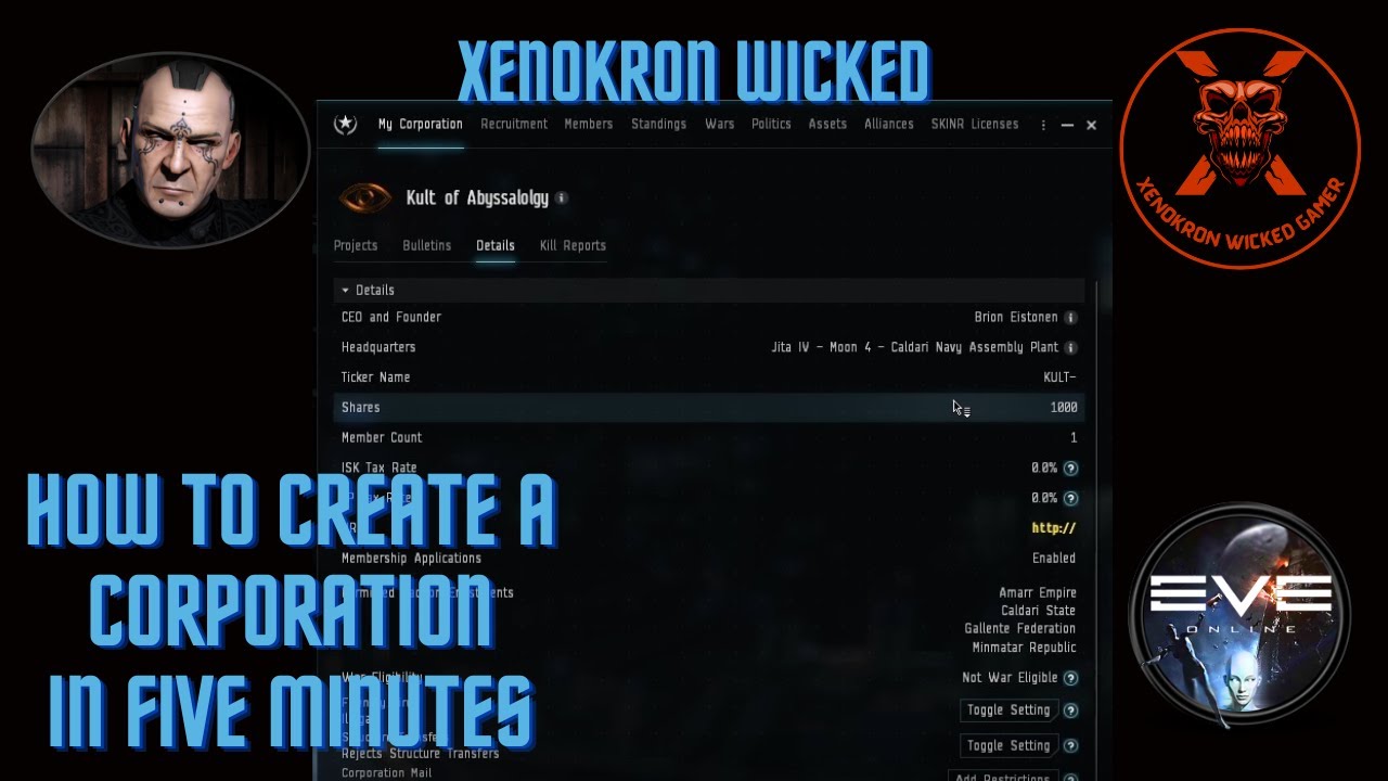 How to Create a Corporation in Five Minutes Eve Online 