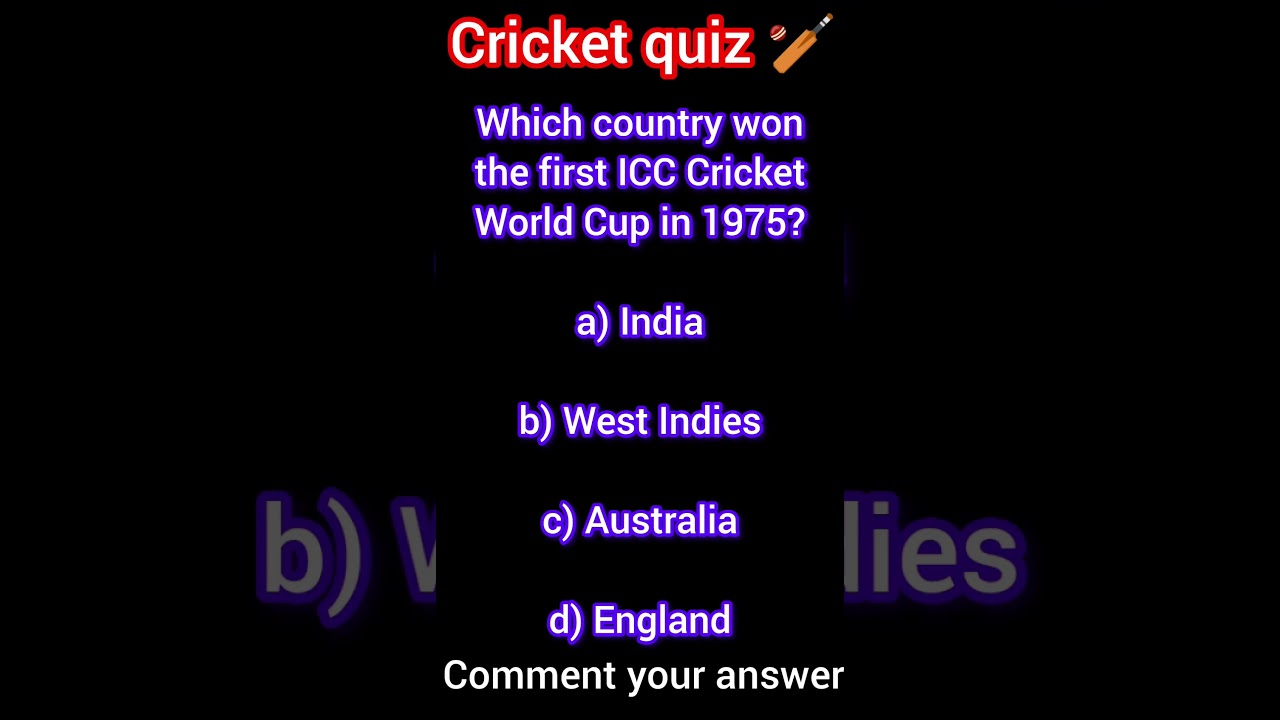 Cricket quiz 🏏 