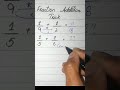 Fraction tricks ✨ don't forget to like and subscribe ✨ #mathworld #mathstricks #mathshack #maths