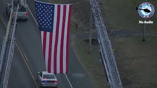 Fallen officer escorted home