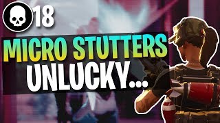 MICRO STUTTERS! 18 Kill Solo Gameplay (Fortnite Battle Royale)