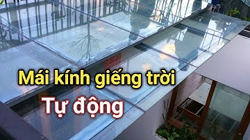 Mái kính trượt giếng trời tự động - motor giếng trời | Trinh AGS