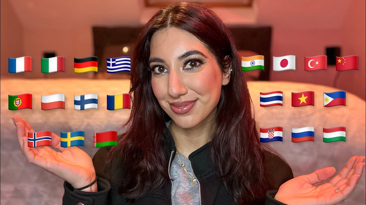 ASMR Saying RELAX in Different Languages (UpClose whispers) YouTube