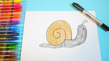 Cách vẽ con ốc sên đơn giản cho trẻ mầm non/ How to draw a snail ( simple for kids)